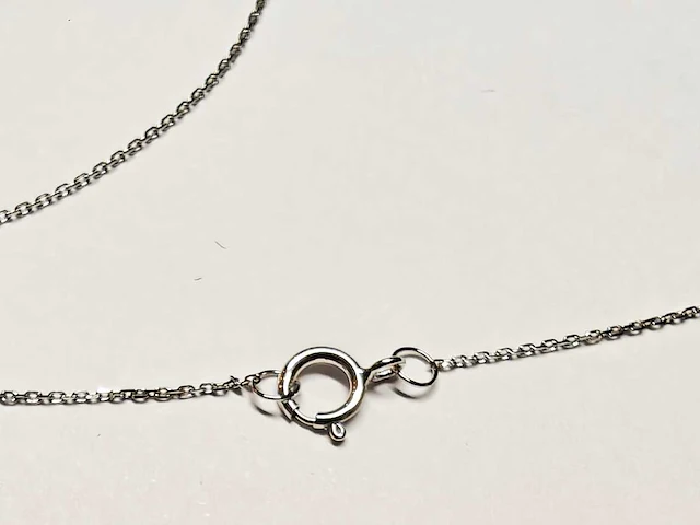 9kt witgoud diamant gesneden ketting - afbeelding 7 van  12