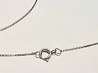 9kt witgoud diamant gesneden ketting - afbeelding 7 van  12