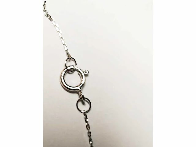 9kt witgoud diamant gesneden ketting - afbeelding 10 van  12
