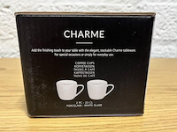 9x 2 pack sabatier coffee cups - charme white - afbeelding 2 van  6