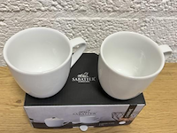 9x 2 pack sabatier coffee cups - charme white - afbeelding 4 van  6