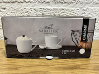 9x 2 pack sabatier coffee cups - charme white - afbeelding 5 van  6