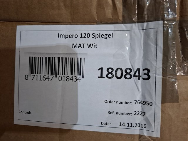 9x badkamerspiegel impero 120, mat wit - afbeelding 5 van  5