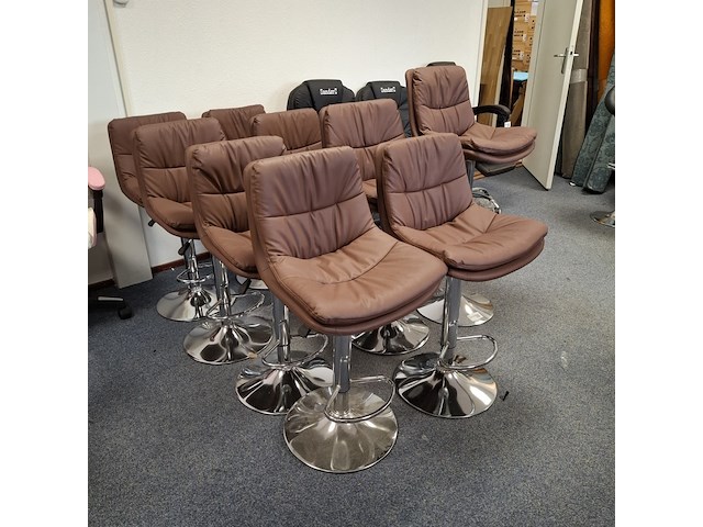 9x barkruk bruin - afbeelding 1 van  6