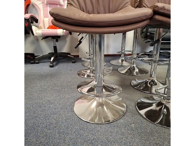 9x barkruk bruin - afbeelding 4 van  6