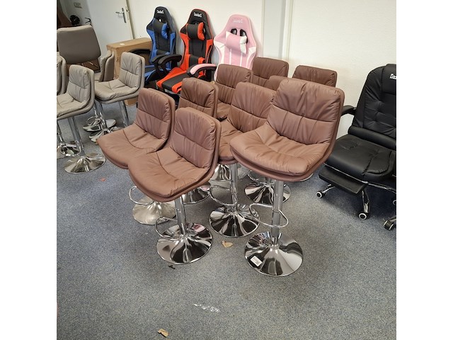 9x barkruk bruin - afbeelding 5 van  6