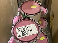 9x blikken verf, koopmans, zijdeglans, roze
