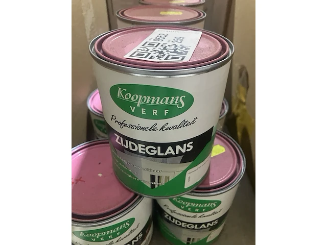 9x blikken verf, koopmans, zijdeglans, roze - afbeelding 2 van  4