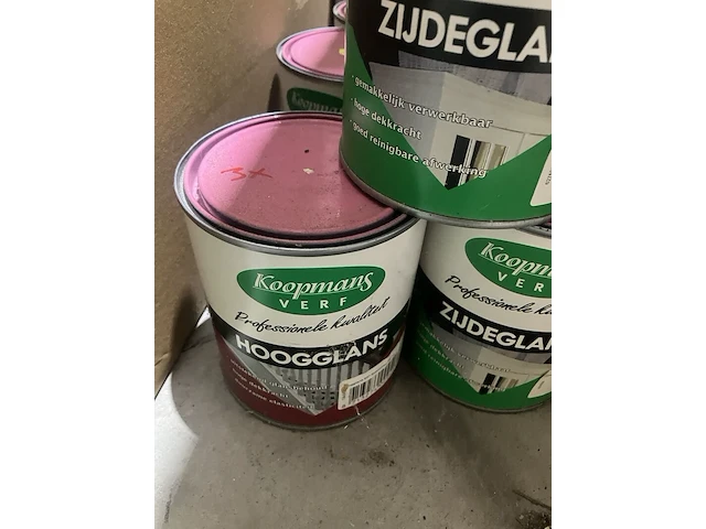9x blikken verf, koopmans, zijdeglans, roze - afbeelding 3 van  4