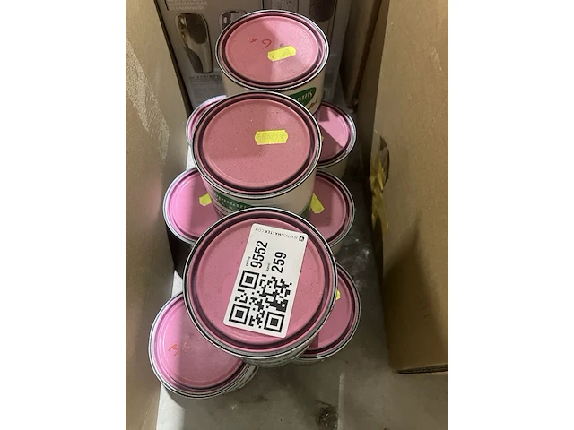9x blikken verf, koopmans, zijdeglans, roze - afbeelding 4 van  4