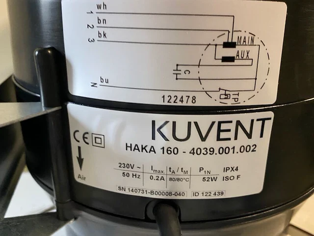 9x buisventilator hittebestendig, kuvant, etaline, m ø160 mm - afbeelding 3 van  4