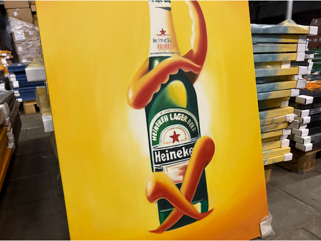9x canvas schilderij heineken 60x90 - afbeelding 2 van  4
