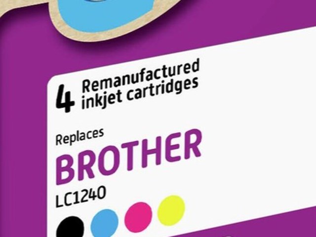 9x cartridge compatibel met brother lc-1240 recycleclub, zwart + kleur - afbeelding 2 van  2