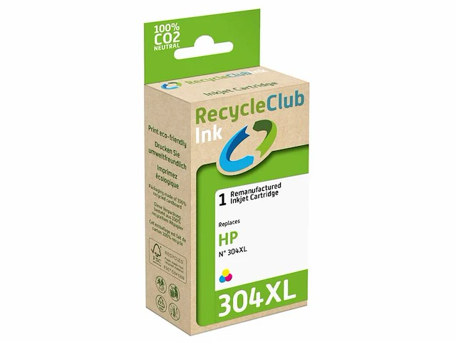 9x cartridges compatible met hp 304 xl kleur, recycleclub - afbeelding 1 van  2