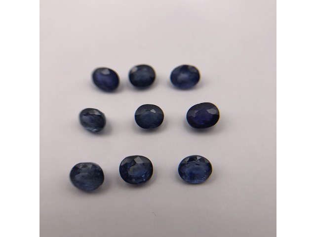 9x ceylon saffier, edelsteen, blauw - afbeelding 1 van  3