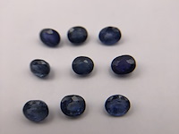 9x ceylon saffier, edelsteen, blauw - afbeelding 1 van  3