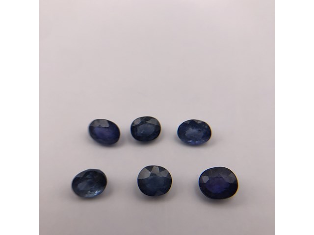 9x ceylon saffier, edelsteen, blauw - afbeelding 2 van  3