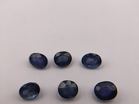 9x ceylon saffier, edelsteen, blauw - afbeelding 2 van  3