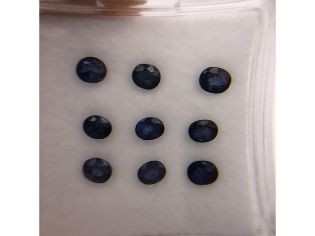9x ceylon saffier, edelsteen, blauw - afbeelding 3 van  3