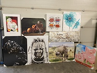 9x diverse schilderijen - afbeelding 1 van  8
