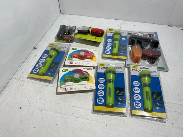 9x diverse verlichtingsproducten kinzo, gp lighting, en dresco - afbeelding 1 van  3