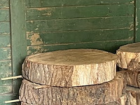 9x eikenhouten schijf - afbeelding 1 van  3