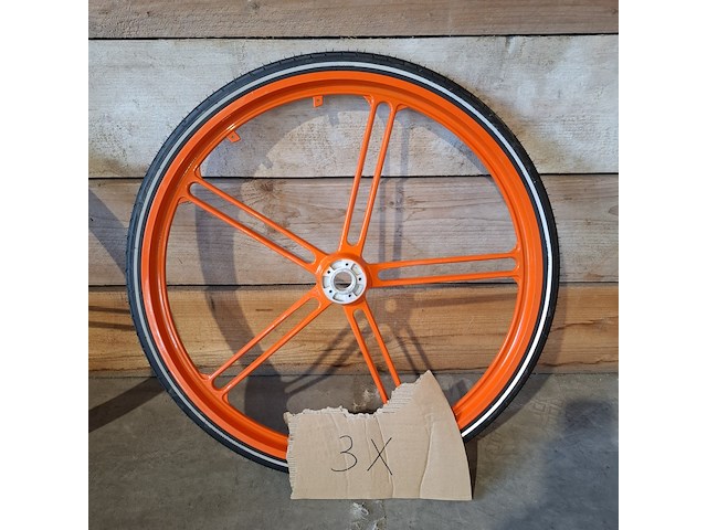 9x fiets voorwiel met velg - afbeelding 2 van  4