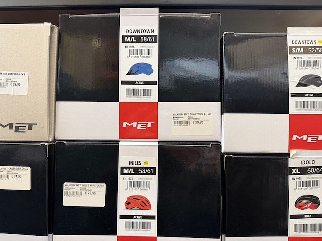 9x fietshelm met - afbeelding 5 van  10