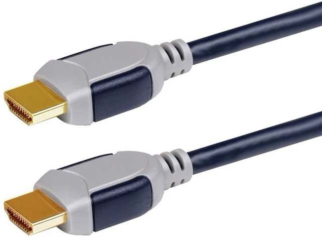 9x hdmi kabel 4k ultra 1 meter, scanpart, zwart-zilver - afbeelding 2 van  2