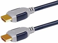 9x hdmi kabel 4k ultra 1 meter, scanpart, zwart-zilver - afbeelding 2 van  2