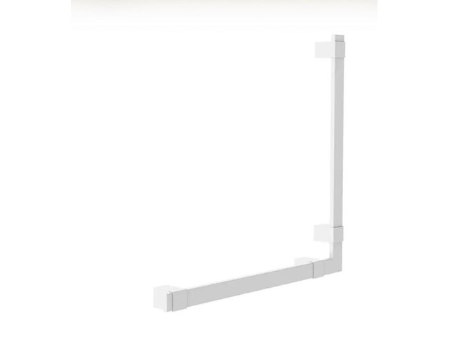 9x hendelgreep bad- douche gebogen 90 graden, loft-game 826340, wit - afbeelding 1 van  6