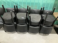 9x horecastoelen, bruin/zwart