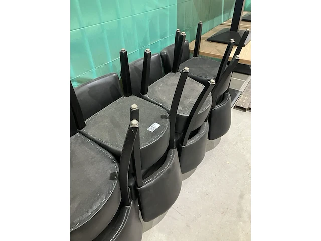 9x horecastoelen, bruin/zwart - afbeelding 3 van  4
