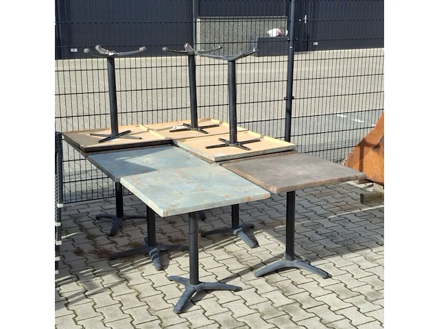 9x horecatafel met zwart onderstel - afbeelding 1 van  7