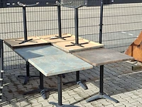 9x horecatafel met zwart onderstel