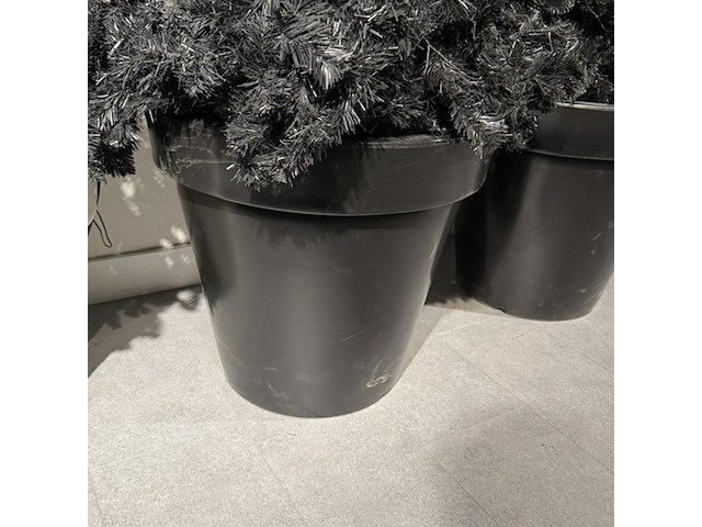 9x kunstkerstboom, zwart - afbeelding 5 van  6