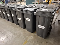 9x kunststof afvalcontainer grijs - afbeelding 1 van  3
