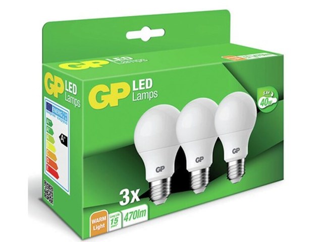 9x led lamp gp, classic, e27 5.4w set van 3 - afbeelding 1 van  2