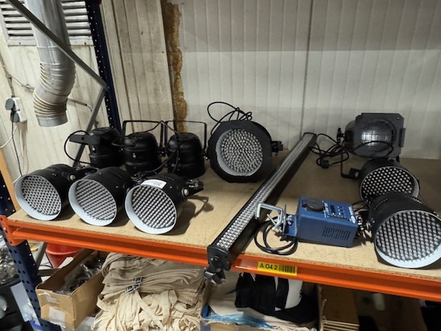 9x led par spot, dimmer pack en led rail seurolite en showtec - afbeelding 1 van  17