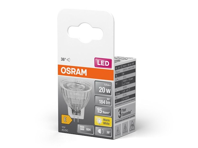 9x led star classic reflector spot osram, gu4 mr11, 2.5w - afbeelding 1 van  2