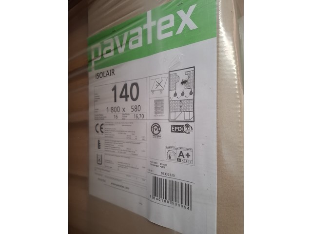 9x pallet a 16,70m2 houtvezel isolatie pavatex, isolair 140 - afbeelding 5 van  10