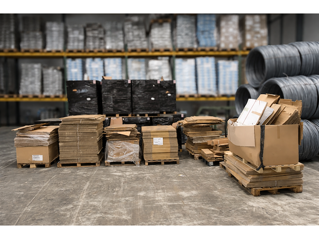 9x pallet met verzenddozen, diverse afmetingen - afbeelding 1 van  10