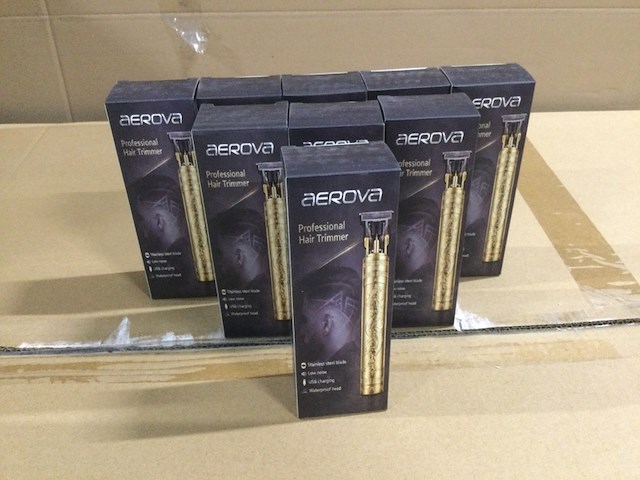 9x professionele hair trimmer aerova, goud - afbeelding 1 van  3