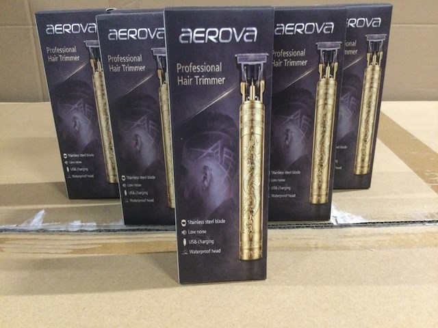 9x professionele hair trimmer aerova, goud - afbeelding 2 van  3