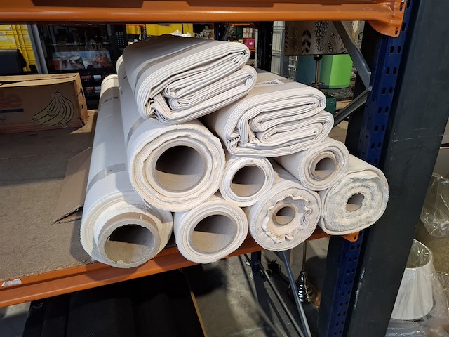 9x rol zware canvas bekledingsstof, ecru/ongebleekt - afbeelding 1 van  8