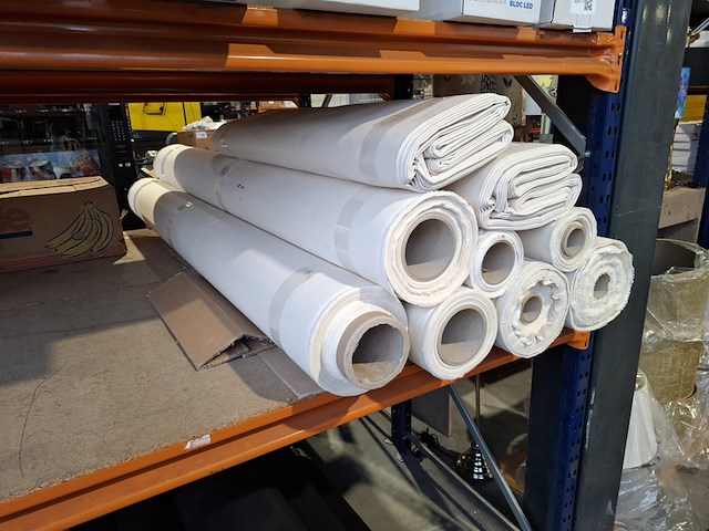9x rol zware canvas bekledingsstof, ecru/ongebleekt - afbeelding 2 van  8