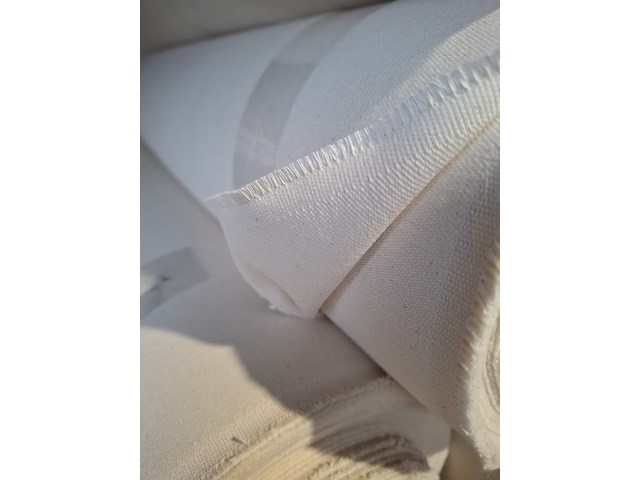 9x rol zware canvas bekledingsstof, ecru/ongebleekt - afbeelding 5 van  8