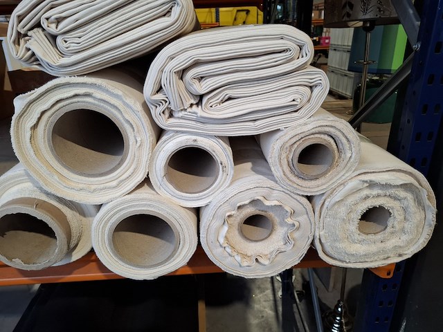 9x rol zware canvas bekledingsstof, ecru/ongebleekt - afbeelding 6 van  8