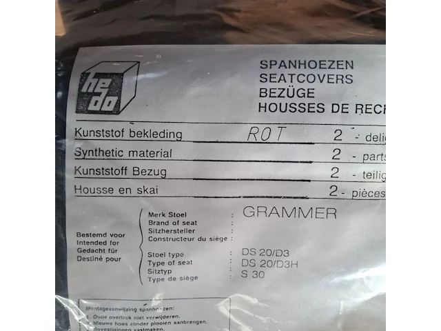 9x spanhoes, 2-delig hedo, 58390/c - afbeelding 3 van  3