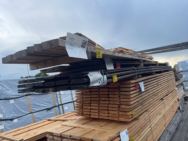 9x vuren regels geschaafd groen geïmpregneerd, 45x70mm, lengte 510cm - afbeelding 2 van  3